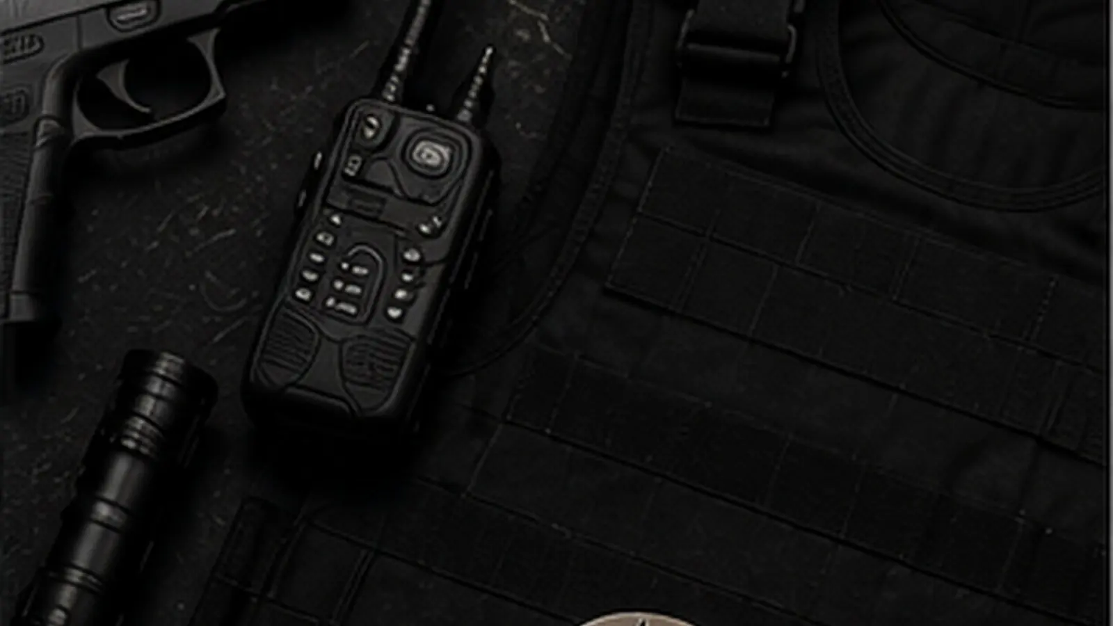 Security equipment and protective gear arranged for armed and unarmed security planning